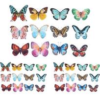 36Pcs Watercolor Wings Wall Stickers 3D Photo Booth Props  Home Decoration 36Pcs