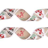 6 Delightful Meter Cartoon Christmas Ribbon With Cozy House Design Perfect For Holiday Wrapping Gift 6m Small House