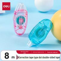 Deli Erasable Dot Double-Sided Adhesive Tape, 6mm x 8m