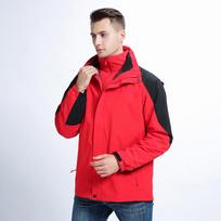Men's 3-in-1 Detachable Ski Suit: Winter Fleece Windproof Jacket for Outdoor Mountaineering M