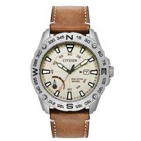 Citizen Sport Watch AW7040-02A Eco-Drive Leather Matte Silver Men's