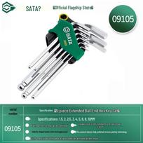 SATA 9-Piece Extra Long Ball End Hex Key Set