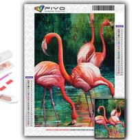 Diamond Painting Animal Flamingo Diamond Mosaic Craft Diamond Embroidery Painting Full Round 20X30CM
