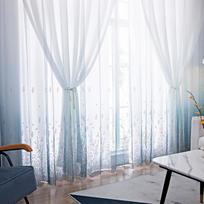 Kelių gradientų spalvų langų permatomos tiulio užuolaidos gyvenamajam kambariui miegamajam virtuvei Organza Voile užuolaidos namų dekoravimui 100*130CM 1PCS