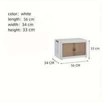 1vnt Dvigubų durų sulankstoma laikymo spintelė žaislinė spintelė Svetainės spintelė Sulankstoma didelės talpos daugiafunkcinė One Layer Folding Cabinet balta