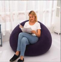 Hot Lazy Inflatable Sofa Chair PVC Single Lounger Ball Sofa Couch Tatami Living Room Chair Furniture tamsiai mėlyna spalva