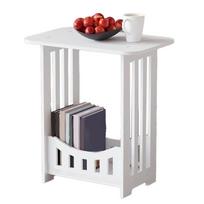 23 colių siauras šoninis staliukas su lentyna svetainei ir miegamajam Single level