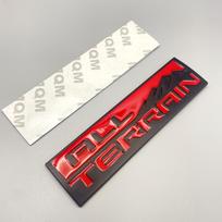 All Terrain Decoration - Heavy Metal Construction, ALL TERRAIN Car Badge Car Emblem, Suitable For Chevrolet Trucks Truck Bed/body Decoration Red&Black