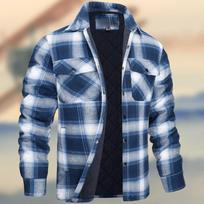 Vyriški flaneliniai marškiniai ilgomis rankovėmis su dygsniuotu pamušalu, patogūs, su sagomis, languoti flaneliniai švarkai, sunkiasvoris, šiltas, žiemos, lauko, kasdienis paltas vyrams S black