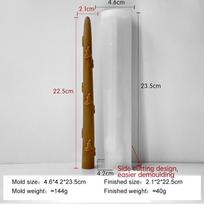DIY Long Pole Christmas Tree Silicone Candle Mold Handmade Aroma Candle Long Rod Relief Mould Christmas Candle Making Supplies