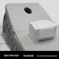100 vnt. vienkartinės masažo lovos paklodės su veido anga - pralaidžios orui, atsparios aliejui ir sustiprintos Breathable, With Face Hole, 20 Sheets
