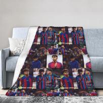 Lamine Y-Yamal Vilnonis pledas Futbolas Juokingi metami pledai namams 150*125cm Pliušinė plona antklodė 30x40in