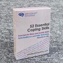 Mind Brain Emotion 52 Essential Coping Skills Cards Self Care Exercises for Stress and Social Anxiety Relief Deck Game