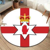 Ulster Round Area Rug,Carpet Rug for Living Room Bedroom Sofa Playroom Decor,Non-slip Floor Mat 80cmx80cm