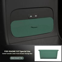 Suitable for Xiaomi Yu7 Central Control Front Drawer Storage Box Dedicated Screen Rear Anti Shake Silicone Storage Box tamsiai žalia spalva