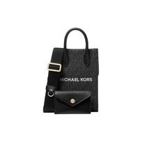 Michael Kors MK Mirella Canvas Shoulder Crossbody Tote Bag Mini Women bags Black Gold 35S4G7ZC1B-BLACK Basic Set (Bag+Dust Bag)