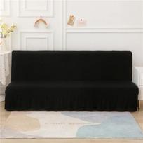 Plain Color Flexible Folding Sofa Bed Case With Skirt Sofa Furniture Slipcover Couch Case Furniture Protector 1Pc Home Decoration Couch Case S 120-150cm