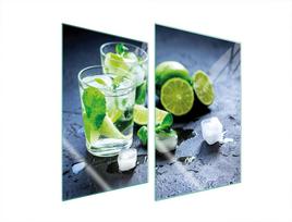 SZKLANA PŁYTA OCHRONNA DO KUCHNI 2x35x52 LIMONKA
