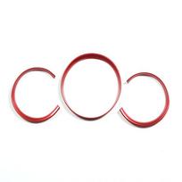 For Porsche Macan 2014-2025 ABS Red Car Front Dashboard Decoration Frame Dial Ring Edge Styling Trim For Cayenne Panamera Cayman