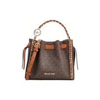 Michael Kors Classic Monogram Chain Quilted Tote Bag Women tote Brown 35H3G4MC1B-200 Basic Set (Bag+Dust Bag)