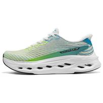 Skechers Max Cushioning Patogūs universalūs žemi kasdieniai bėgimo bateliai Vyriški sportbačiai Mėlyni žali balti 220425-WGR 39.5