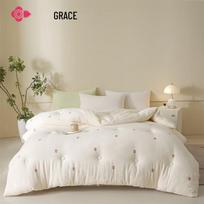 Grace Tulip Embroidered Four-Season Quilt