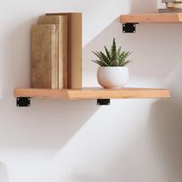 Vidaxl Półka, Brązowa, 40X40X(2-4) Cm, Lakierowane Lite Drewno Dębowe