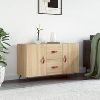 Vidaxl Komoda, Dąb Sonoma, 100X36X60 Cm, Materiał Drewnopochodny