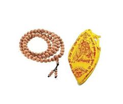 TreegoArt Handcrafted Sandalwood Jaap Mala With Hare Krishna Jap Bag Chanting Mala For Pooja Chanting Wearing Jewelry - 108+1 Prayer Beads