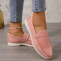 New Womens Flat Bottom Loafers Retro British Style Comfortable Casual Slip On Shoes for Daily Walking Office Outdoor 35