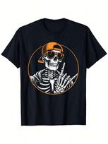 Halloween Skeleton Rock Hand, Rocker Rock Music Unisex T-Shirt XXXL