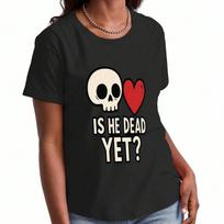 Skull Finger Wounisex's Cotton T Shirt, Premium Cotton Print, Durable, Casual Fashion. Features A Bold FCK Skeleton Design, Perfect For Expressing You S