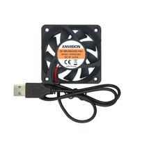 ANVISION 60mm x 15mm DC 5V USB Brushless Cooling Fan with Dual Ball Bearings