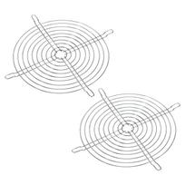 PATIKIL 2-Pack Finger Grills, 18x18cm Fan Grill Protective Cover, Dustproof Mesh Fan Guard, Metal, Round, Ventilation Fan Filter Replacement,