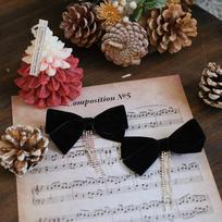Velvet Tassel Edge Hair Clips for Girls - Princess Bow Design