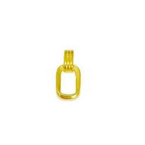 Shuibei 999 Fine Gold Double Ring Geometric Necklace 3D Hard Gold for Couples Single Pendant