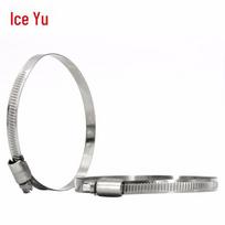 Bingyu 304 Stainless Steel German Type Hose Clamp 155-178mm (20 pcs)