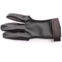 Black Cowhide Shooting and Archery Finger Protector Gloves Small