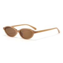 Catwalk Retro Cat Eye Sunnies PC Leopard Print Women HD Sunglasses Elliptical Decorative Anti-UV Glasses Punk Style