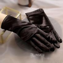 Elegant Five Finger Bridal Gloves Lolita JK Pearl Wedding Gloves White Black Driving Mittens Women Girls