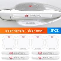 8 pcs For KIA Sportage Rio Ceed Picanto K5 K9 Sorento Car Door Bowl Handle Protector Stickers Transparent Anti-scratch Film