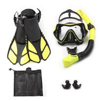 Professional Snorkeling Set: Free Diving Fins, Mask, and Snorkel S/M (38-41)