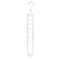 Clothes Hanging Rack Multifunction Circle Clothes Drying Multifunction Plastic Scarf Clothes 9 Hole Hanger Storage Rack beige-1pc