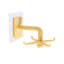 Kitchen Hooks Self Adhesive 6 Hook 360 Degrees Rotated Hook Bathroom Hanger Wall Dish Drying Rack Hanging  Kitchenware Organizer YELLOW