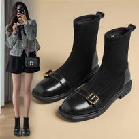 ZHR Women's Retro British Style Ankle Boots EH102A 35