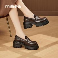 Millies Women's Leather Thick-Heel Loafers EU 36