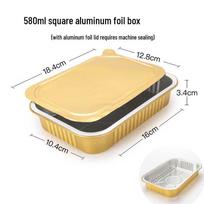 Disposable Rectangular Aluminum Foil Meal Prep Containers