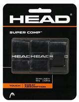 Tennis Overgrip Head Super Comp Overgrip Black 3 Pieces