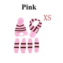 6Pcs/Set Winter Dressing Up Coats Dog Socks Puppy Costume Cat Clothes Pet Warm Hat Scarf XS