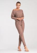 Elegancki Kombinezon - Piękny Beżowy Kombinezon M1030 Rozmiar M